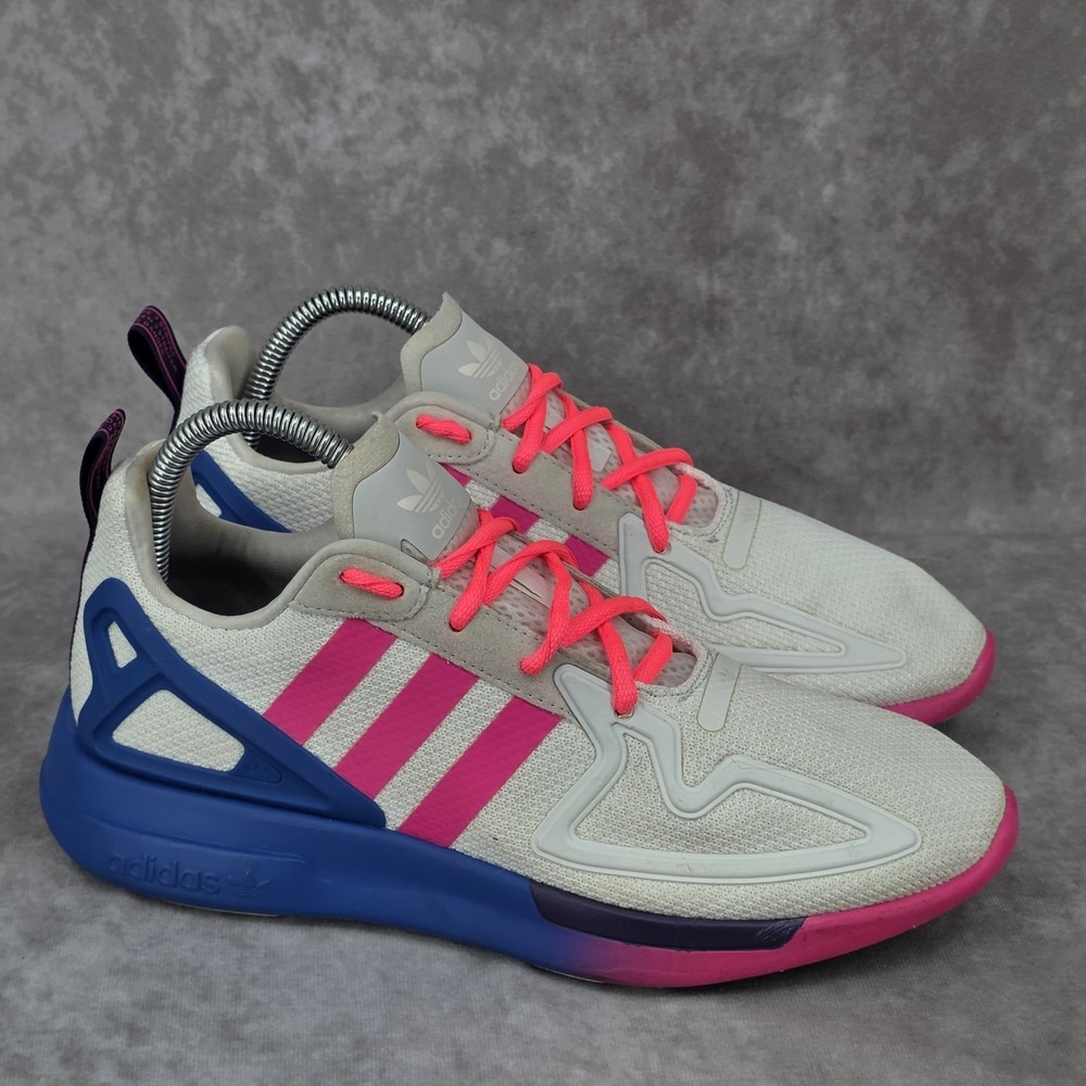 Adidas ZX 2K Flux Womens Athletic Shoes Size 8.5 Gradient Sole Pink Blue